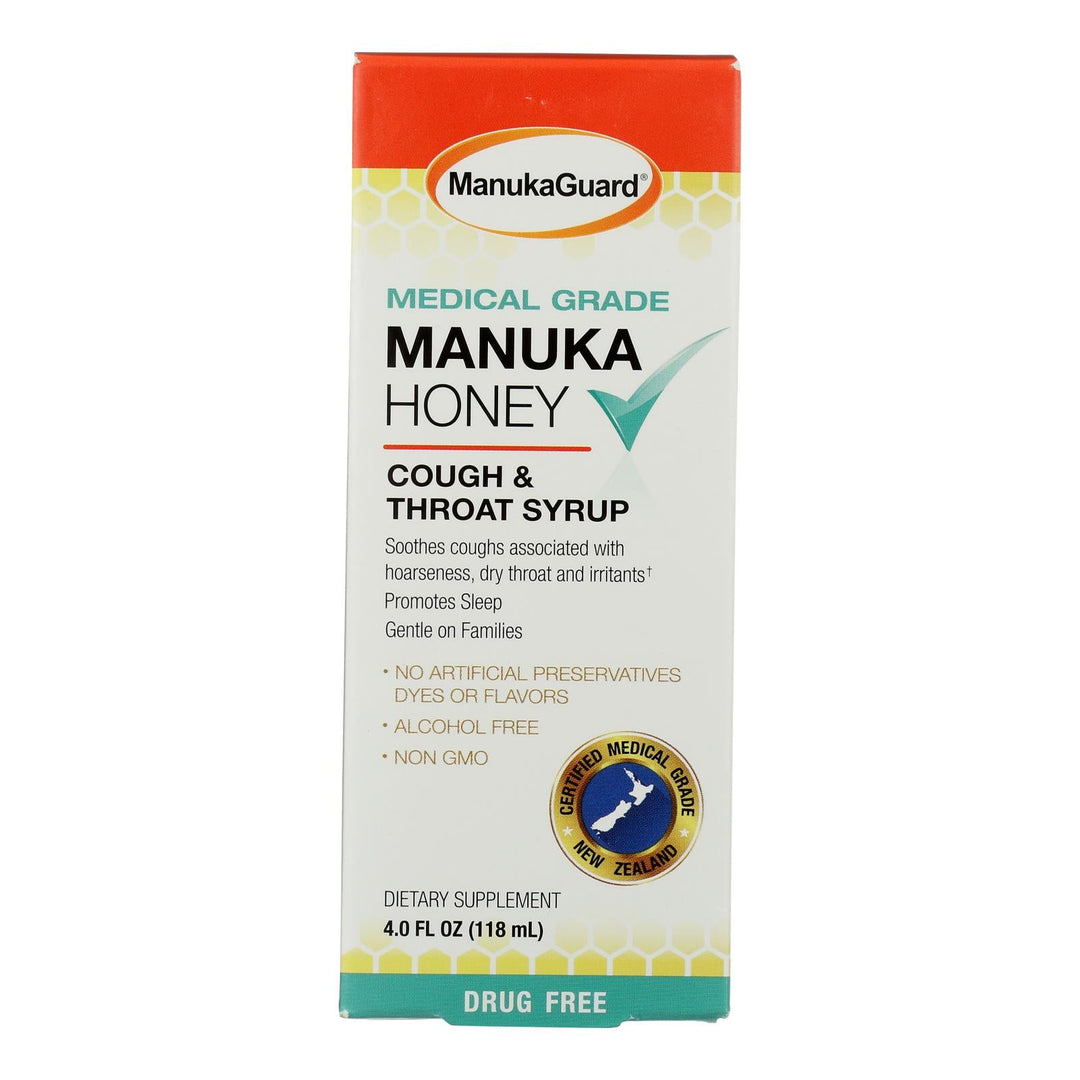 Manukaguard - Cgh+thrt Syrup Black Cherry - 1 Each - 4 Fz - Maras Green